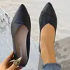 Zapatos para mujer de talla grande, nueva colección primavera/otoño 2026, punta fina, corte bajo, planos, de tacón bajo, casual, cómodos mocasines para mujer