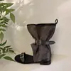 Sandalias de Verano Apiladas Color Retro Desgastado Limpiado con Trapo 2026 Nueva Llegada Botines Bajos Sandalias de Punta Abierta Nicho Pequeño