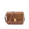 Suministro Exclusivo Transfronterizo de Bolsos Cuadrados Pequeños de Piel de Vaca Nuevo Estilo 2026 Moderno para el Día a Día Bolso de Mujer de Cuero Genuino Bolso Cruzado Retro Versátil