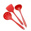 Fornecimento de fábrica utensílios de cozinha de silicone conjunto de três peças colher de cozinha espátula conjunto de utensílios de cozinha concha de sopa escorredor espátula ferramentas de cozinha atacado
