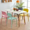 Silla de plástico, diseño simple, con respaldo, adecuada para uso doméstico, silla de comedor estilo nórdico, engrosada para mayor durabilidad, silla de plástico económica para adultos, también adecuada para usar en grandes restaurantes