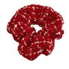 Año Nuevo estilo elegante a cuadros rojos fragante anillo para el pelo de lana gruesa de seda dorada otoño e invierno todo-partido nicho alta calidad anillo de intestino grueso grande