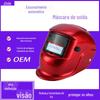 Máscara de soldagem com troca automática de luz direta da fábrica, soldador, soldagem a arco de argônio, soldagem com duas telas de proteção TIG montadas na cabeça