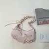 Shuai Mijia 2026 Nova Bolsa de Ombro Elegante com Bolinhas e Laço para Mulheres, Bolsa de Mão Simples Franzida Estilo Coreano, Bolsa de Braço