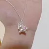 Popular en Xiaohongshu: Collar Colgante de Hada Unicornio para Mujer, Moderno y Único, a la Moda y Elegante, Cadena para Clavícula Estilo Ins