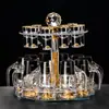Conjunto Criativo de Copo de Licor de Luxo e Dispensador de Vinho para Uso Doméstico, Copos de Vidro de Alta Qualidade com Escala de Medição