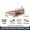 Cama de Cuero Ji y Orejas de Elefante Simple Moderna Caja Alta de Almacenamiento con Cajón Cama para Apartamento Pequeño Almacenamiento de Mesita de Noche Cama Principal