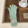 Luvas de inverno femininas da Coreia do Sul com tela sensível ao toque, moda, fofas, quentes, para estudantes, comprimento médio, para atividades ao ar livre, luvas de tricô de lã
