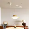 Lámpara Colgante de Comedor con Brazo Oscilante, Lámpara de Mesa de Comedor Estilo Francés Crema, Sensación Vintage Retro de Alta Gama, Luz Ajustable para Barra de Bar