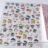 Porta-Caneta Estereoscópico em Relevo Personagem de Desenho Animado do Livro Vermelho Pequeno Crayon Shin-Chan Adesivo Fofo para Manicure Copo d'Água Unha