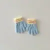 Luvas de Bebê Coreanas Yipan Outono e Inverno Novo Estilo Meninos e Meninas Cinco Dedos Aconchegantes Luvas Infantis Atacado para Idades 1-3