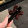 Grampo de Cabelo em Forma de Laço de Lã, Suave, Delicado e Doce, com Strass Brilhantes, Presilha Bico de Pato, Presilha para Franja Lateral, Pente de Cabelo, Acessório de Cabelo