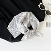 Pañuelo de Seda Floral Artístico y Fresco, Pañuelo Cuadrado Pequeño para el Cuello, Estilo Coreano, 58cm, Pañuelo de Seda 100% Algodón, Tacto de Alta Gama, Cinta para el Cabello, Pañuelo Decorativo para el Cuello