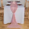 Camino de mesa plisado de gasa Bali Transfronterizo Mantel trenzado estilo europeo Decoración para bodas y fiestas Camino de mesa estilo bohemio