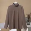 Camiseta interior térmica de cuello medio, doble cara, para hombre, manga larga, ropa de estudiante universitario de moda para hombre, ropa interior de otoño