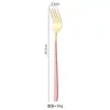Cuchara Tenedor de Acero Inoxidable 304 Estilo Coreano Estilo Ins Cuchara Vajilla de Celebridad de Internet Alto Valor de Color Hogareño Tenedor de Cuchara Espeso de Mango Largo