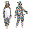 Pijama de Franela con Dibujos de Animales Gemelos al por Mayor de Fábrica para Niños y Adultos Unicornio Dinosaurio Pegaso Engrosado Bata de Noche