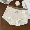 Otoño/Invierno 2026 Combinación Energética de Cachorro Ondulado Algodón Puro Talla Grande Calzoncillos tipo bóxer Cintura Media 10A Entrepierna Antibacteriana Ropa Interior para Adolescente