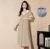 Vestido de Maternidad Jingqi 2026 Estilo Nuevo Moda para Embarazadas, Conjunto Elegante, Vestido Talla Grande para Mujeres, Verano