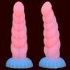 A117 cuerda de cáñamo trenzada pequeña color partícula gelatina fluorescente luminoso pene espiral tapón anal sm suministros para la parte trasera al por mayor