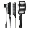 Set de Peinado de Comercio Exterior Peine Multifuncional Cepillo para Cejas Aguja de Acero Peine de Cola de Ratón Peine de Plástico para el Cabello Peine Curvo de Curva Grande Peine Moldeador