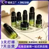 Conjunto de skincare para garrafa verde degradê com cabeça de cogumelo, série anti-rugas, garrafa redonda reta, fornecimento direto do fabricante, suporta conjunto OEM personalizado