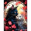 Pintura de diamante DIY transfronteriza de Amazon, lindo gato, imagen grupal, diamante redondo, diamante completo, pintura decorativa para sala de estar y dormitorio, venta al por mayor