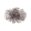 Pinza de plátano de malla de burbujas de nube fresca y dulce con pliegues tridimensionales, capas esponjosas, accesorio de pinza para coleta semi-atada