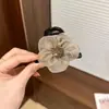 Malha Strass Flor Grab Clip Mulheres 2024 Novo Shark Clip Half-high Pêssego Cauda Hairpin Disc Hair Ball Acessórios para o cabelo