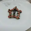 Grampo de Cabelo Estrela de Cinco Pontas Coração Atmosfera Primavera Verão Presilha Lateral Flor Bordada Rosa Gota d'Água Presilha BB Presilha para Franja Feminina Acessórios de Cabelo