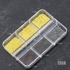 Caixa de joias com mini esferas de aço para nail art de 0,5 mm, costura de caixa, corrente de esferas de aço dourada e prateada, joias de unha DIY para influenciadores de rede