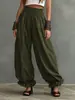 Ropa europea y americana para mujer de Amazon transfronteriza, pantalones holgados casuales de verano tipo linterna con dobladillos rizados, venta al por mayor de pantalones largos holgados
