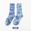 Meias de Algodão Tie-Dye de Cano Alto para Homens, Meias da Moda de Rua Tamanho Grande, Meias de Algodão de Cano Alto, Meias Coloridas Absorventes de Suor e Respiráveis, Confortáveis