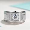 Anillo de hombre de imitación moissanita con promesa de ángel de diamante dominante de estilo coreano con lujoso diamante ángel de 2 quilates, cómodo anillo