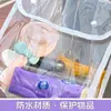 Bolsa frontal à prova d'água para patinete elétrico de desenho animado, bolsa de armazenamento de grande capacidade, organizador transparente universal para carregar itens ao sair