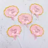 Tarjeta de decoración para pastel de cumpleaños se puede escribir bendición tarjeta en blanco feliz cumpleaños enchufe inglés mesa de postres para hornear