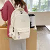 Mochila estilo ins de chica japonesa, mochila escolar versión coreana para estudiante de secundaria, bolso de mano de nailon de color sólido de gran capacidad de moda
