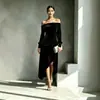 Estación Independiente Europea Comercio Exterior Ropa de Mujer Sexy de un Hombro Elegante Temperamento Vestido de Fiesta Vestido con Abertura