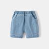 Pantalones cortos de mezclilla de verano para niños, pantalones cortos de mezclilla de tendencia, cinturón de goma, pantalones cortos casuales para niños