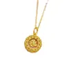 El Mismo Estilo que el de la Joyería, Colgante de Rosa Brillante para Mujer, Collar Dinámico de Rosa de Jardín, Moda de Lujo Ligero, Colgante Hueco Elegante