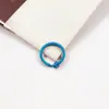 Llavero de pintura de color 30mm llavero anillo plano anillo en O de color accesorios DIY