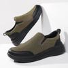 Sapatos Masculinos Tamanho Grande Slip-On Slip-Ons Cor Sólida Malha Respirável Sapatos Casuais Sapatos Esportivos Masculinos Leves de Sola Grossa