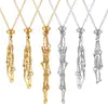 Colar Moda DIY Joias Feitas à Mão Aço Inoxidável Sentido Avançado Ouro 18K Galvanizado a Vácuo Padrão Malha Trançada Acessórios de Bolso