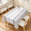 Toalha de Mesa Xadrez Estilo Nórdico Minimalista Tendência Impermeável e Fácil de Limpar Capa de Mesa Peva Tapete de Mesa à Prova de Óleo Toalha de Mesa
