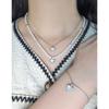 Pulsera de ágata estilo coreano INS nicho, diseño de lujo ligero, textura plisada, hermosa plata de ley S925 para mujer