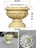 Molde para Vaso de Flores Varanda Cimento Plástico Fundo Redondo Rejuntamento Espessado Modelo de Concreto Estilo Europeu Molde Bambu