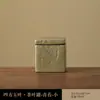 Tarro de Té de Cerámica Gruesa Hecho a Mano Caja de Té Retro Cerámica Tarro de Almacenamiento de Té Cerámica sin Sello Tarro de Té para Té Pu'Er Negro