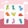 Nuevas pegatinas de dibujos animados de dinosaurios, pegatinas de taza de agua, pegatinas de caja de papelería, pegatinas divertidas para niños DIY, estilo lindo