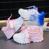 Zapatillas de deporte para niñas transpirables, verano 2023, nuevas zapatillas de malla de estilo coreano para niños, zapatillas blancas para estudiantes, zapatillas para correr con suela suave