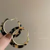 Moda Europeia e Americana de alta qualidade luxo estampa de leopardo brinco de orelha grande personalidade moderno estiloso versátil brincos de prata brincos requintados